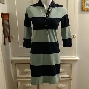 Gap green/blue striped dress Sz S